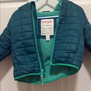 Cat & Jack Blue Puffer Jacket Lightweight Quilted Design